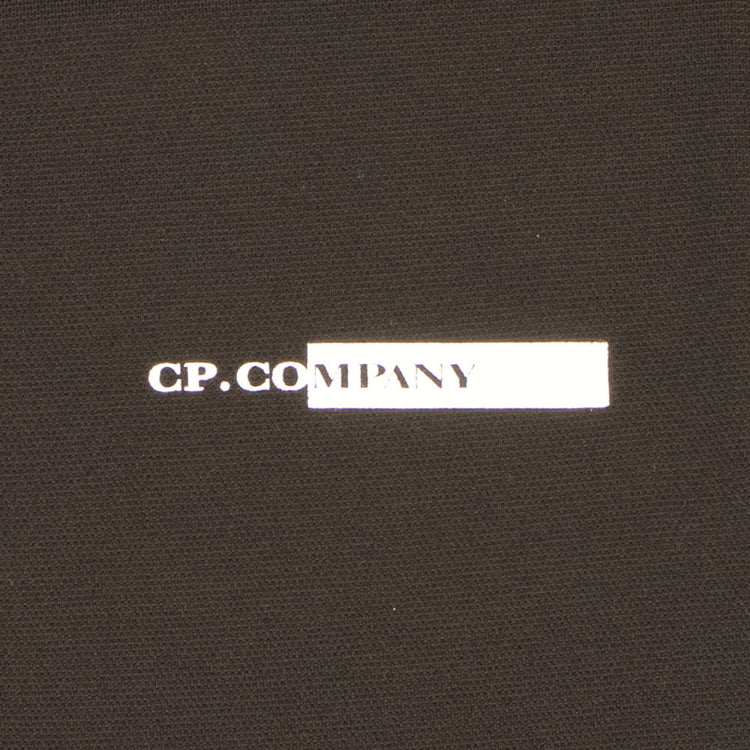 C.P. Micronet Piqué Button Up Logo Print T-Shirt - Casual Basement