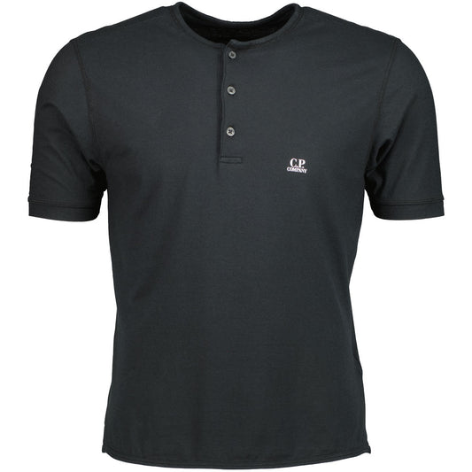 C.P. Button Up Logo Print T-Shirt - Casual Basement