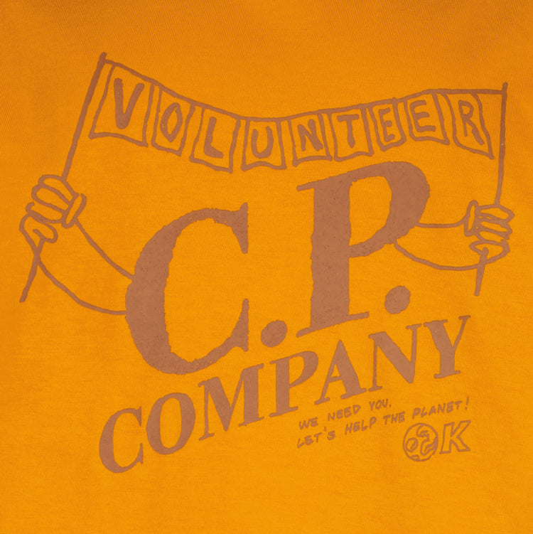 Junior 'Volunteer' Logo Print T-Shirt - Casual Basement