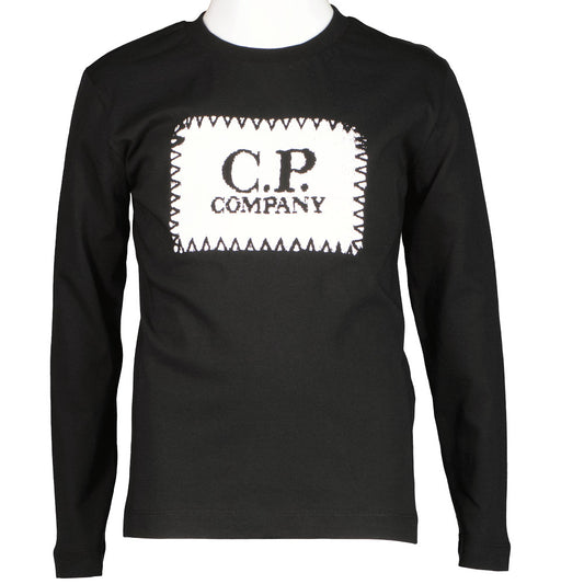 Junior Long Sleeve Stamp Print T-Shirt - Casual Basement