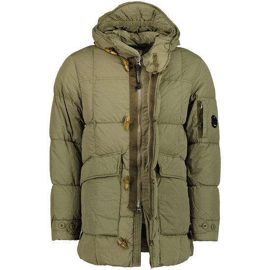 Long Flatt Nylon Down Lens Jacket - Casual Basement