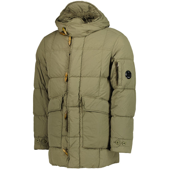 Long Flatt Nylon Down Lens Jacket - Casual Basement