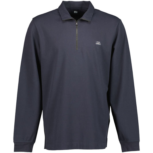 Long Sleeve Stretch Piquet Zip Polo - Casual Basement