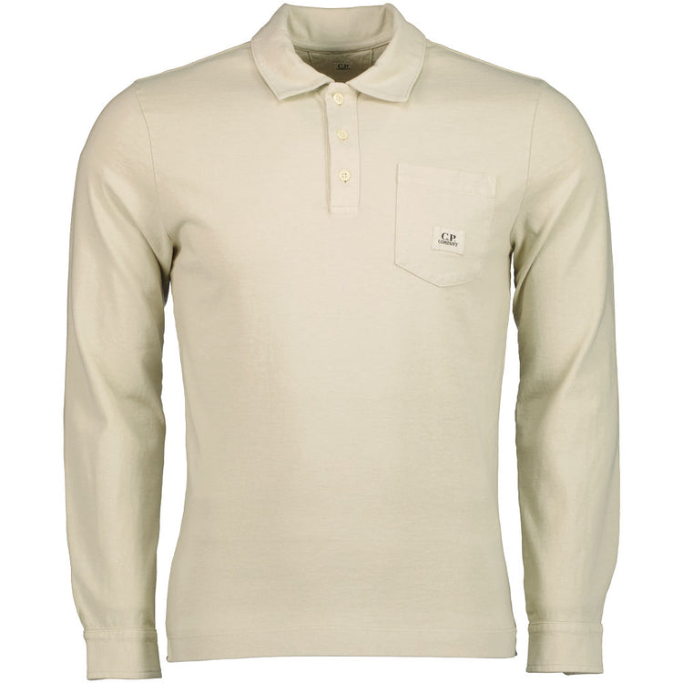 Long Sleeve Pocket Logo Jersey Polo - Casual Basement