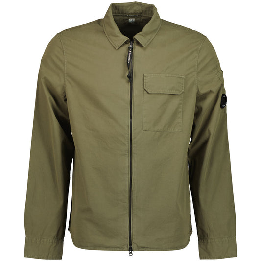 Gabardine Zip Up Lens Overshirt - Casual Basement