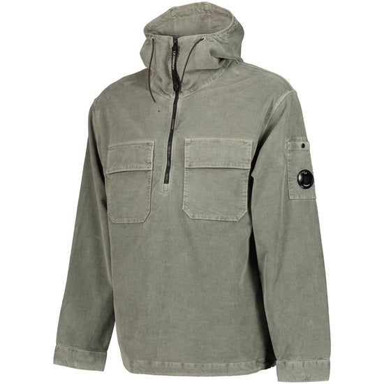 Stretch Corduroy Hooded Lens Overshirt - Casual Basement