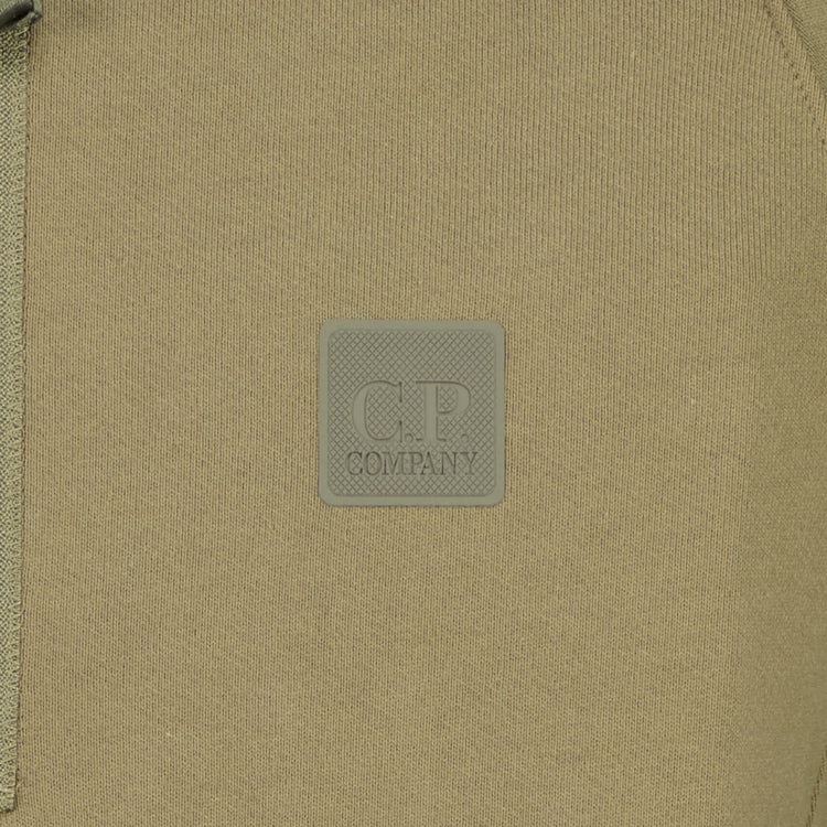 Quarter Zip Patch Logo Hoodie - Casual Basement