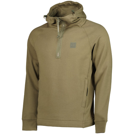 Quarter Zip Patch Logo Hoodie - Casual Basement