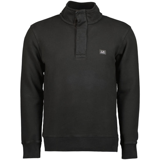 Logo Patch Quarter Button Sweatshirt - Casual Basement