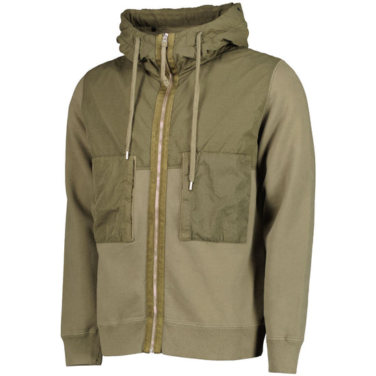 Mixed Goggle Hooded Zip Sweatshirt - Casual Basement