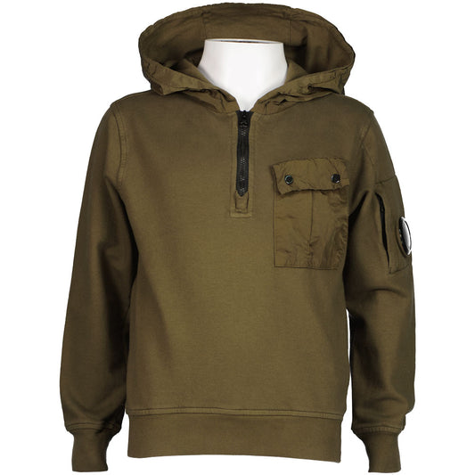 Junior Mixed Quarter Zip Lens Hoodie - Casual Basement