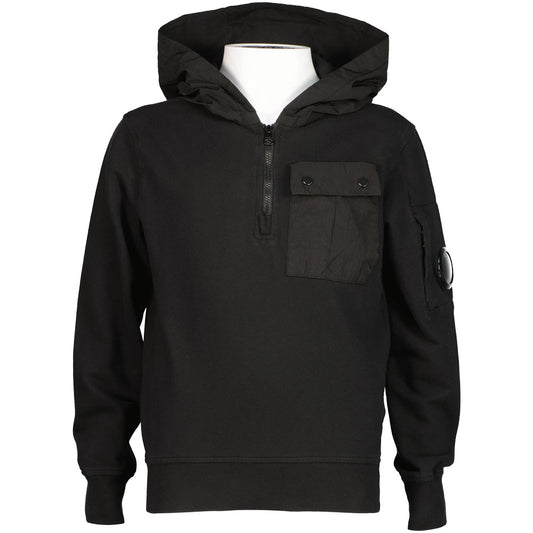 Junior Mixed Quarter Zip Lens Hoodie - Casual Basement