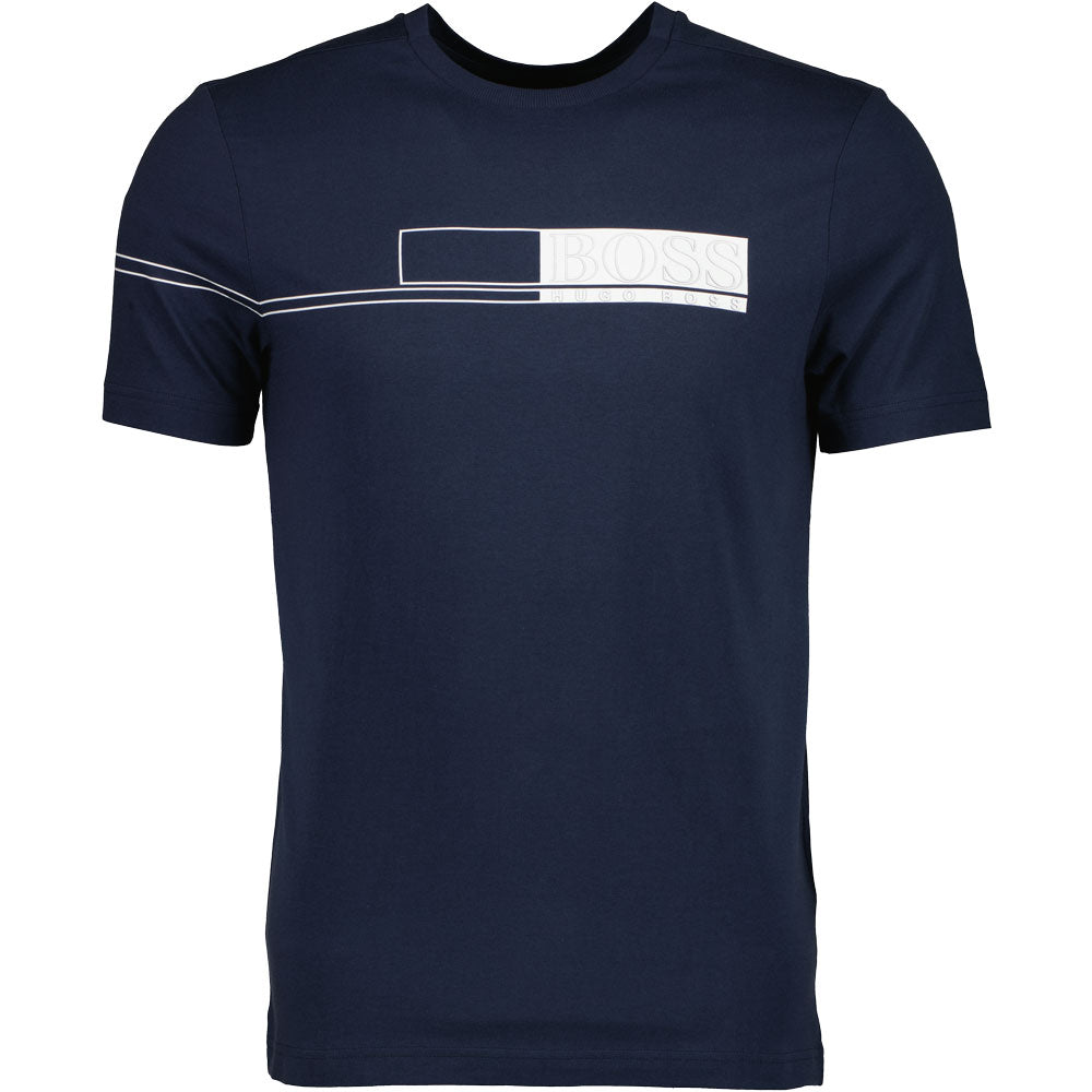 Hugo Boss | Hugo Boss Block Logo Print T-Shirt - Navy