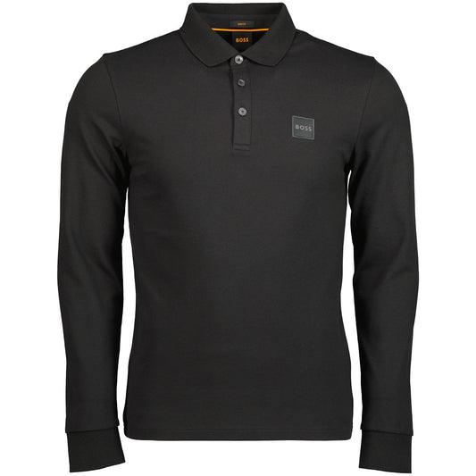 Long Sleeve Logo Patch Polo - Casual Basement