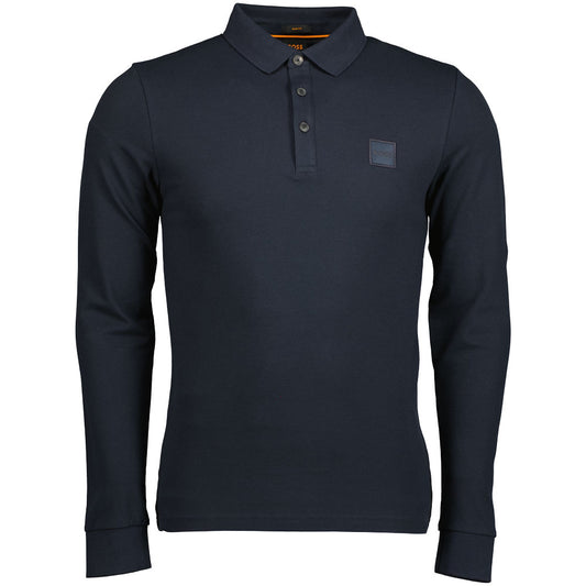 Long Sleeve Logo Patch Polo - Casual Basement