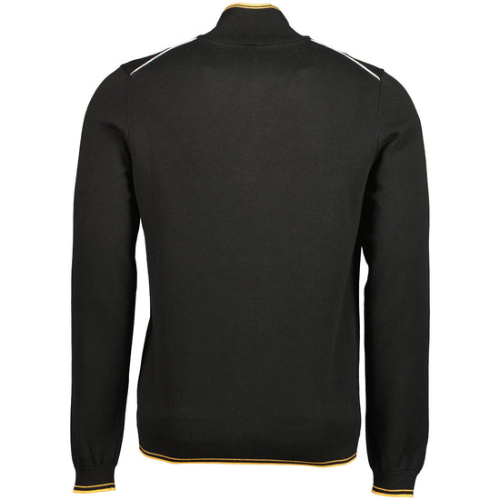 Quarter Zip Embossed Logo Knit - Casual Basement