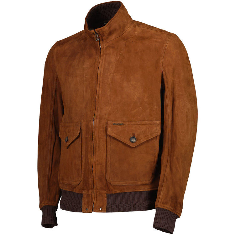 Suede Hughes Bomber Jacket - Casual Basement