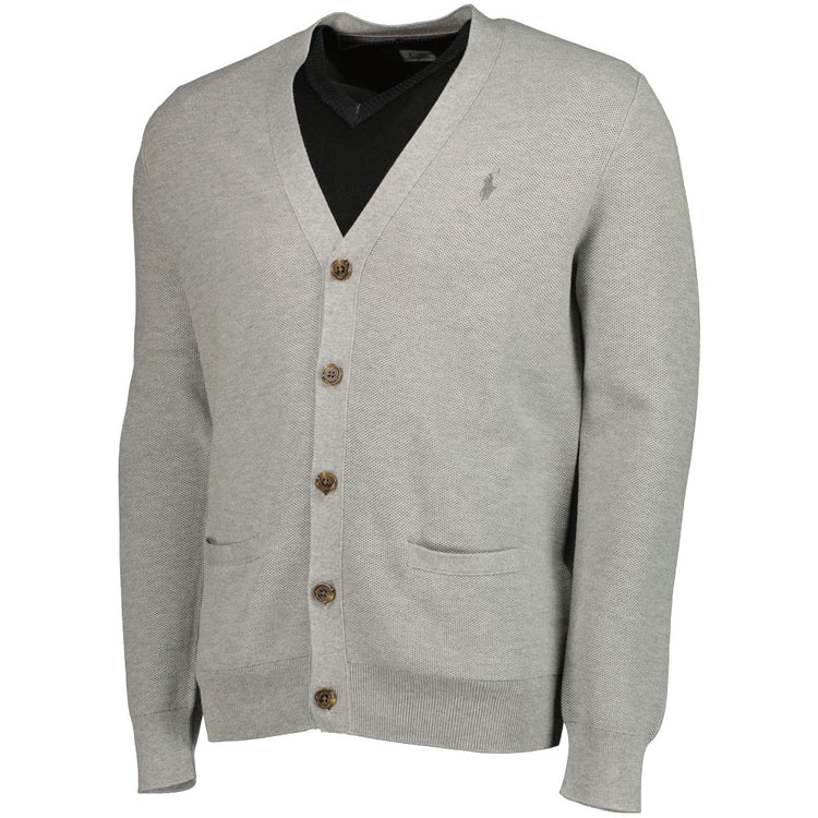 Embroidered Logo Knitted Cardigan - Casual Basement