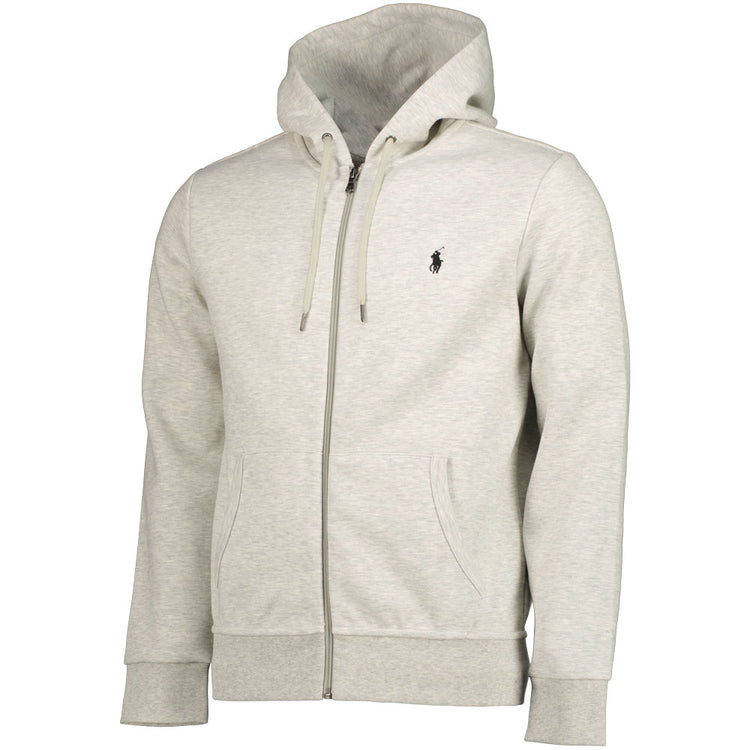 Zip Up Embroidered Logo Hoodie - Casual Basement