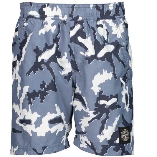 S.I. Junior Camo Logo Swim Shorts - Casual Basement