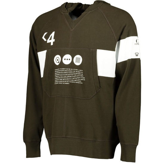 C.P. Hooded Text Print Sweatshirt - Casual Basement