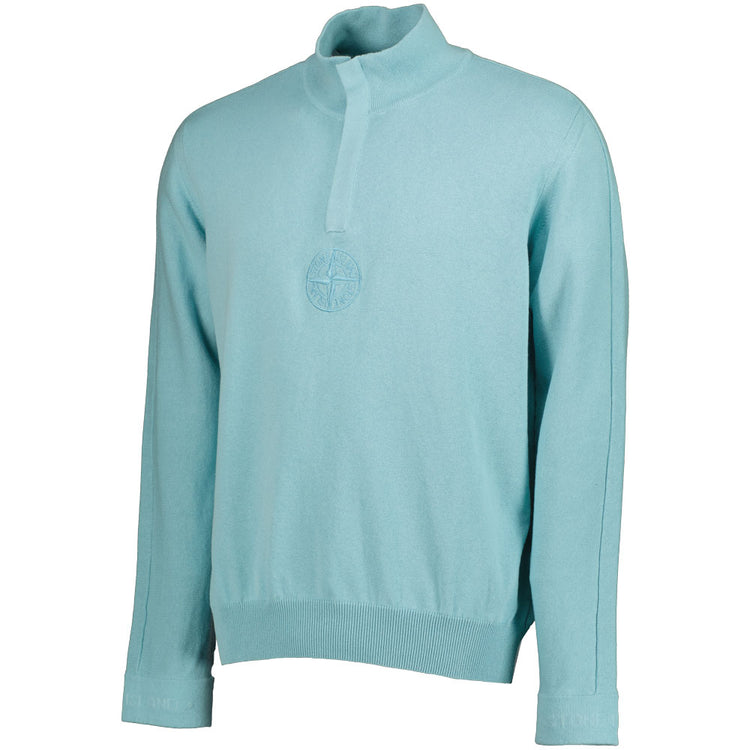 Quarter Zip Embroidered Logo Knit - Casual Basement