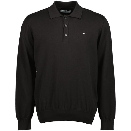 Knitted Long Sleeve Polo - Casual Basement