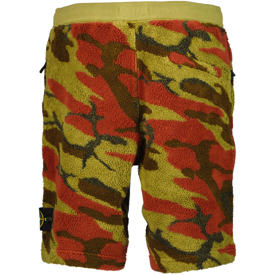 Stone Island | Heritage Camo Fleece Shorts - Military Green