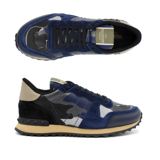 Rockrunner Camo Blue Sneakers - Casual Basement
