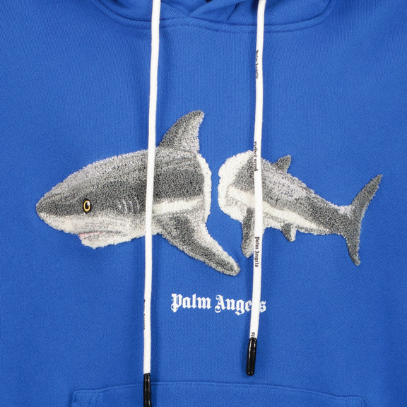 Palm Angels | Oversized Shark Logo Hoodie - Blue