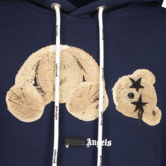 Oversized Bear Logo Hoodie - Casual Basement