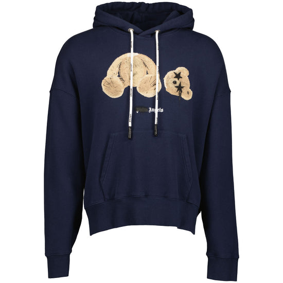 Oversized Bear Logo Hoodie - Casual Basement