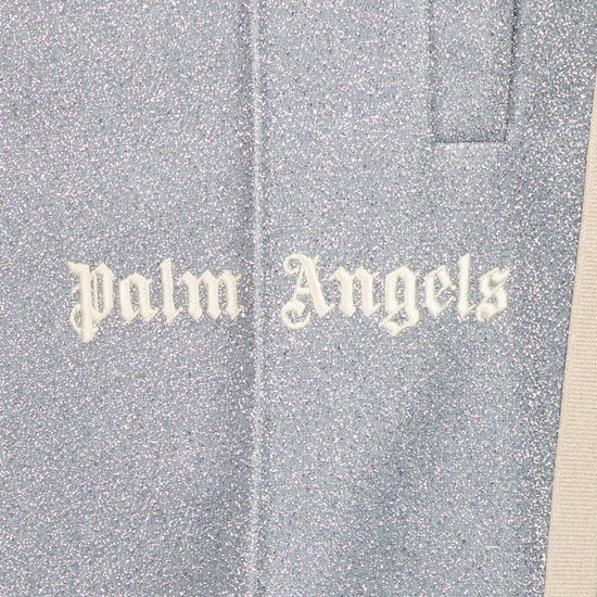 Lurex Logo Print Track Bottoms - Casual Basement