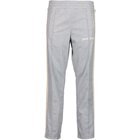 Lurex Logo Print Track Bottoms - Casual Basement