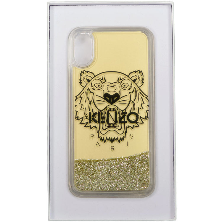 iPhone X/XS Case Gold Glitter Tiger - Casual Basement